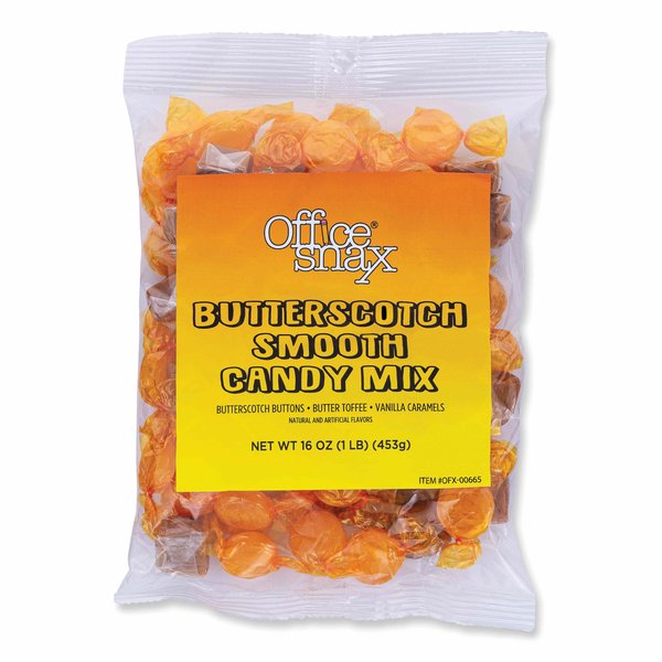 Office Snax. Candy Assortments, Butterscotch Smooth Candy Mix, 1 lb Bag 00665